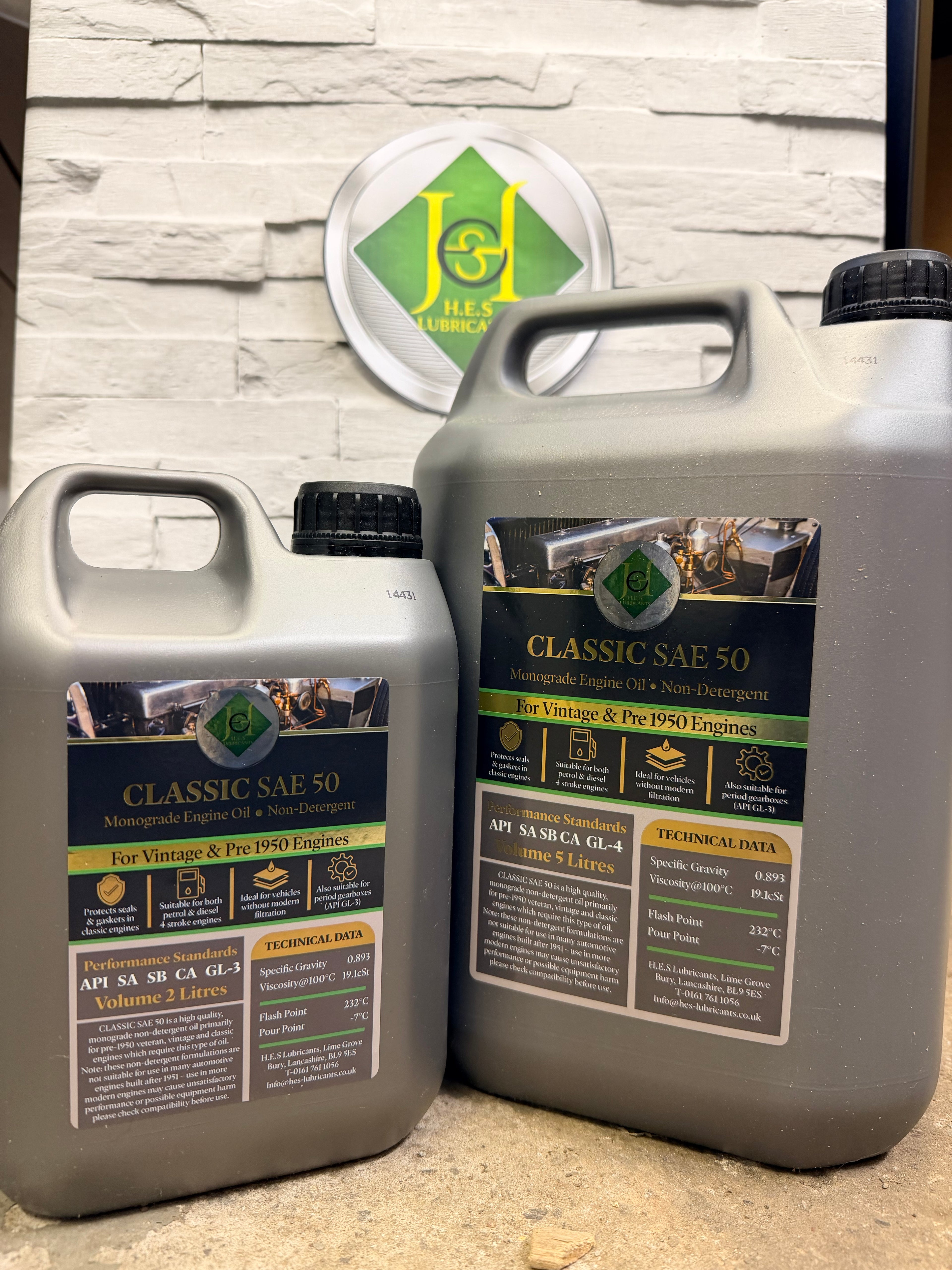 H.E.S Classic SAE 50 Mineral Oil